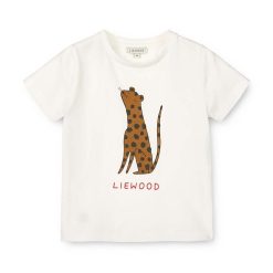 Liewood tricou din bumbac pentru bebelusi Apia Baby Placement Shortsleeve T-shirt culoarea bej