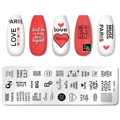 MATRITA DECOR UNGHII PY-X009 - PY-X009 - Everin.ro-NAIL ART ❤️ > Matrite si oja stampila