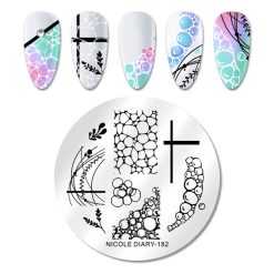 Matrita metalica pentru decor unghii ND-182 - ND-182 - Everin.ro-NAIL ART ❤️ > Matrite si oja stampila