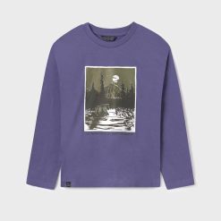 Mayoral longsleeve din bumbac pentru copii culoarea violet