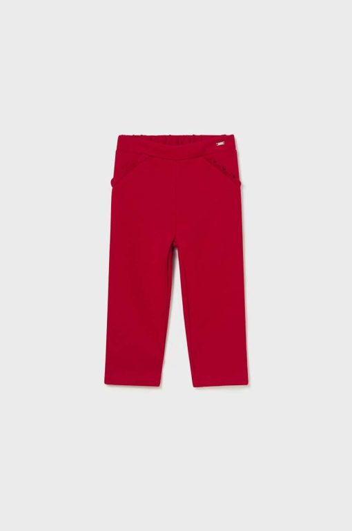 Mayoral pantaloni bebe culoarea rosu