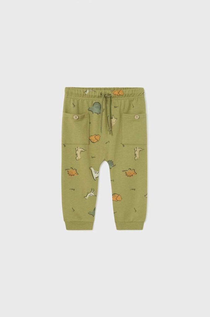 Mayoral pantaloni bebe culoarea verde