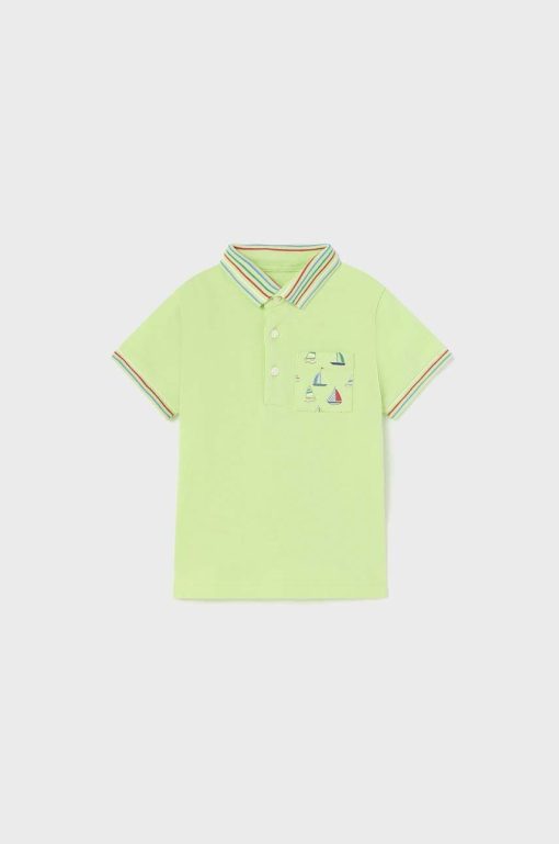 Mayoral tricou polo copii culoarea verde