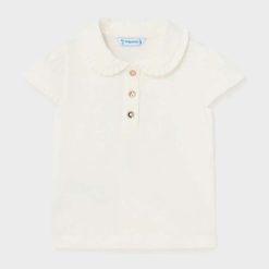 Mayoral tricou polo pentru copii culoarea bej