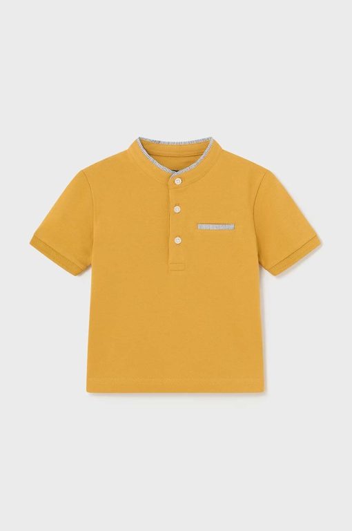 Mayoral tricou polo pentru copii culoarea galben