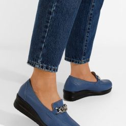 Mocasini dama piele Siara navy-Mocasini Dama-Mocasini piele naturala