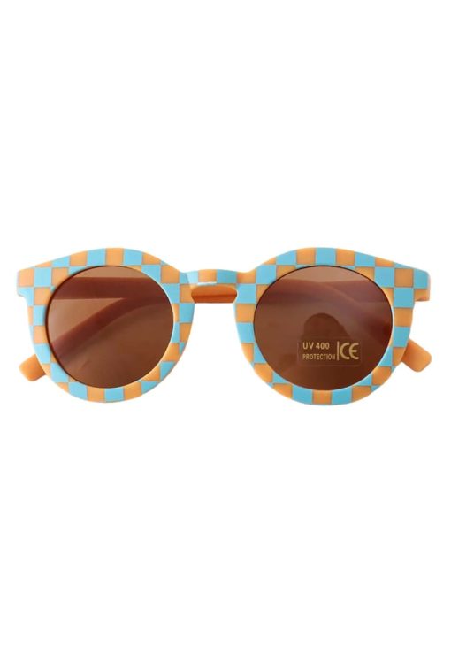 Ochelari de soare pentru copii - unisex - model vintage - rama cu imprimeu - tematica fashion summer - EFAYN-FETE-GENTI SI ACCESORII/Ochelari de soare