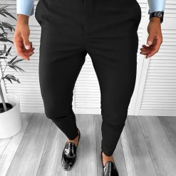 Pantaloni barbati eleganti + Curea piele H B1769 O3-3.3-Pantaloni > Pantaloni eleganti