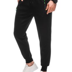 Pantaloni de trening cu buzunare cu fermoar-BARBATI-IMBRACAMINTE/Pantaloni si colanti