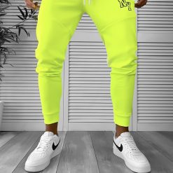 Pantaloni de trening neon conici 12347-Pantaloni > Pantaloni de trening