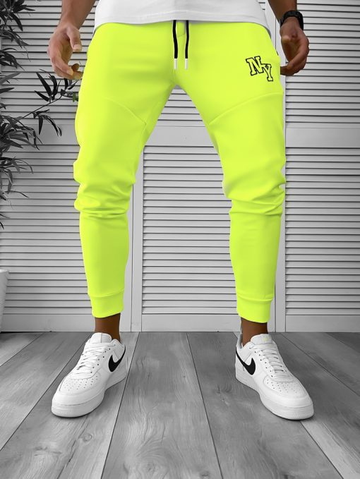 Pantaloni de trening neon conici 12347-Pantaloni > Pantaloni de trening