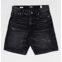 Pantaloni scurti de denim cu detalii cu aspect deteriorat-BAIETI-IMBRACAMINTE/Sorturi