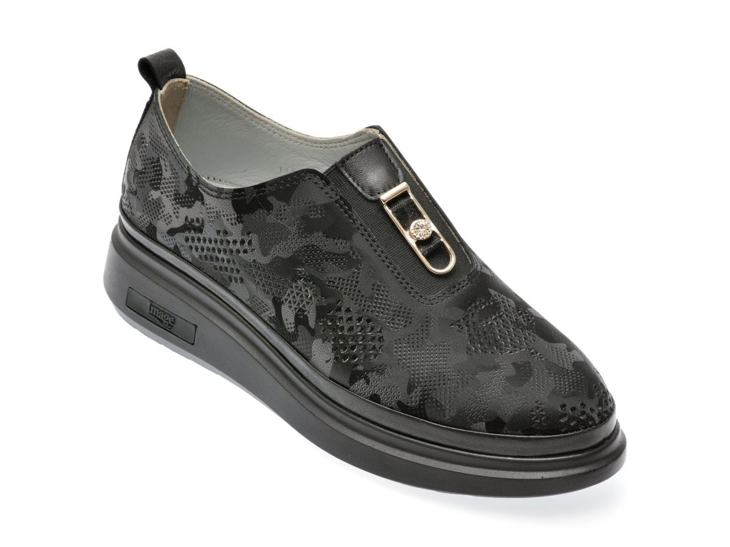 Pantofi casual IMAGE negri