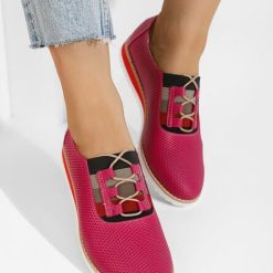 Pantofi casual dama piele Galya fucsia-Pantofi dama casual-Pantofi dama casual