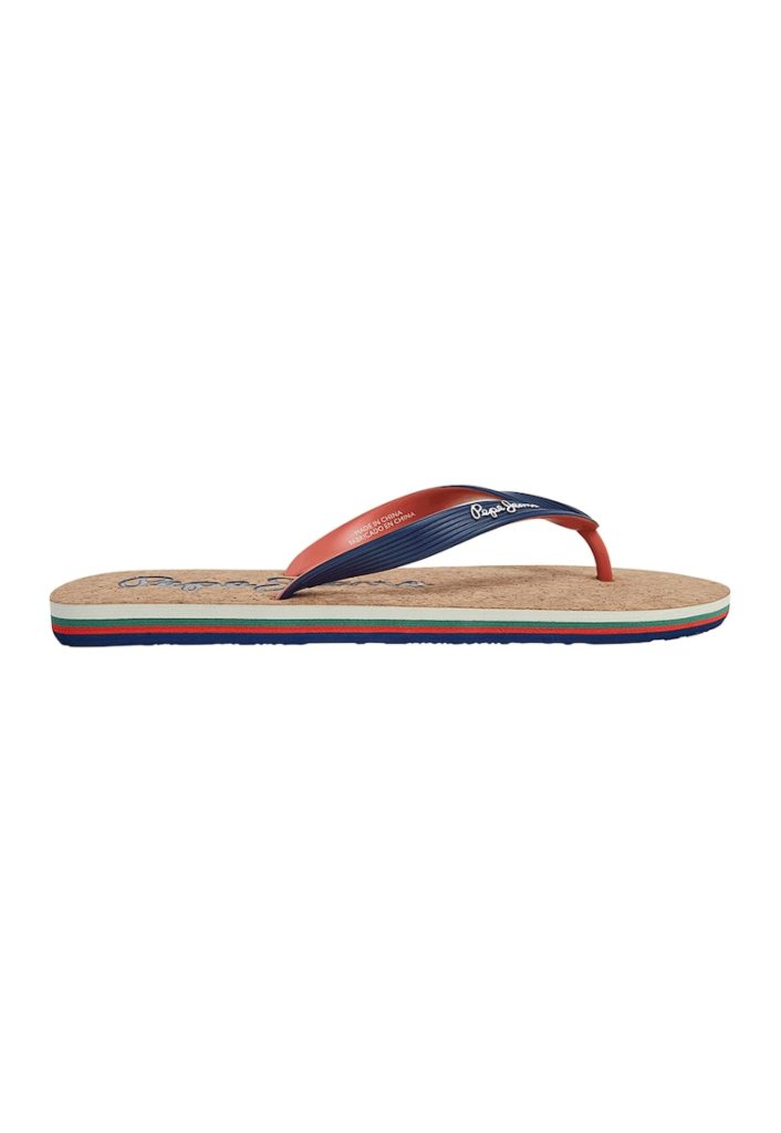 Papuci flip-flop cu logo-BARBATI-INCALTAMINTE/Papuci