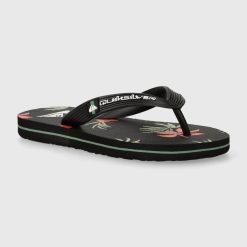 Quiksilver slapi copii MOLOKAI ART II culoarea negru-Încălțăminte