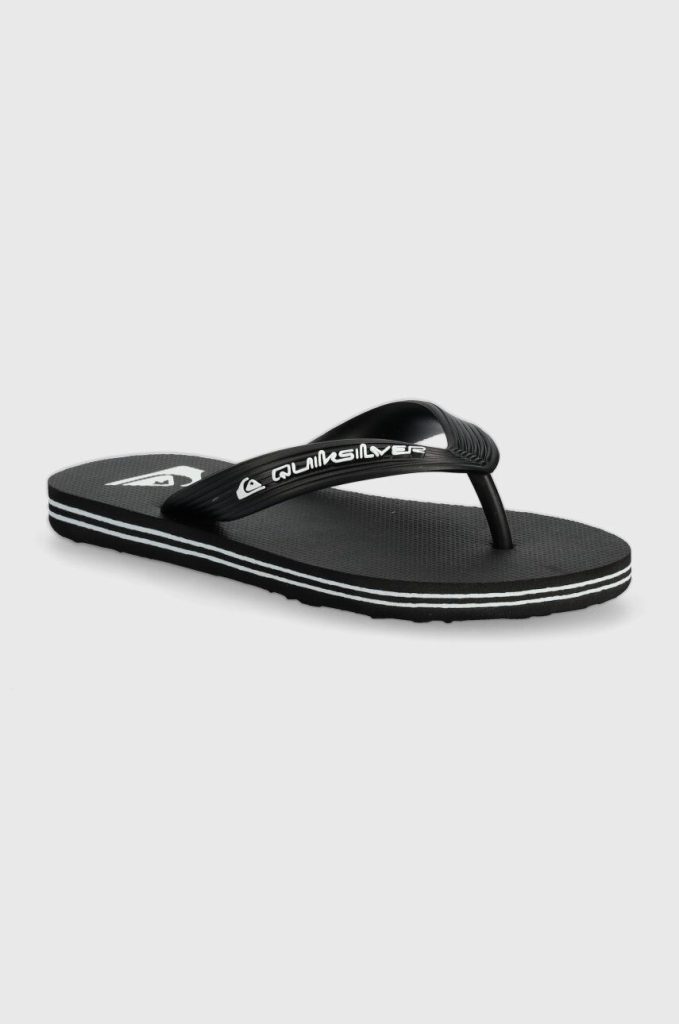 Quiksilver slapi copii MOLOKAI CORE culoarea negru-Încălțăminte