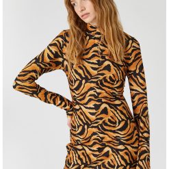 Rochie mini cu animal print-FEMEI-IMBRACAMINTE/Rochii