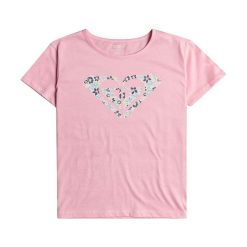 Roxy tricou de bumbac pentru copii DAY AND NIGHT culoarea roz-Îmbrăcăminte