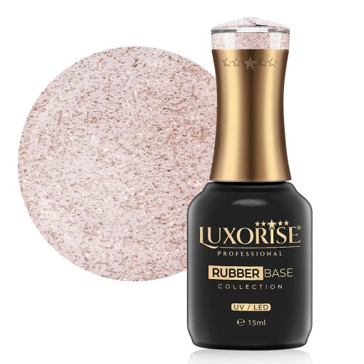 Rubber Base LUXORISE Eclat Collection - Gold Crystal 15ml-Rubber Base > Rubber Base LUXORISE 15ml