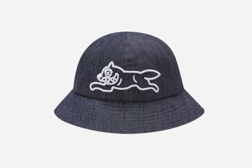 Running Dog Denim Bucket Hat-Unisex