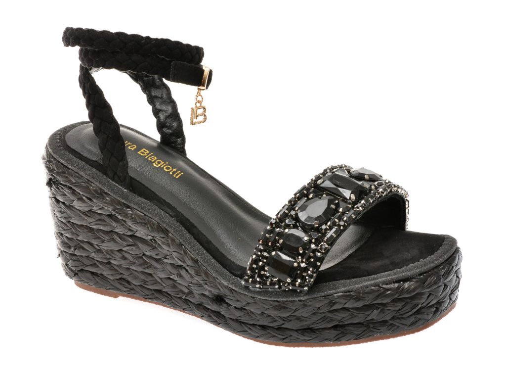 Sandale casual LAURA BIAGIOTTI negre