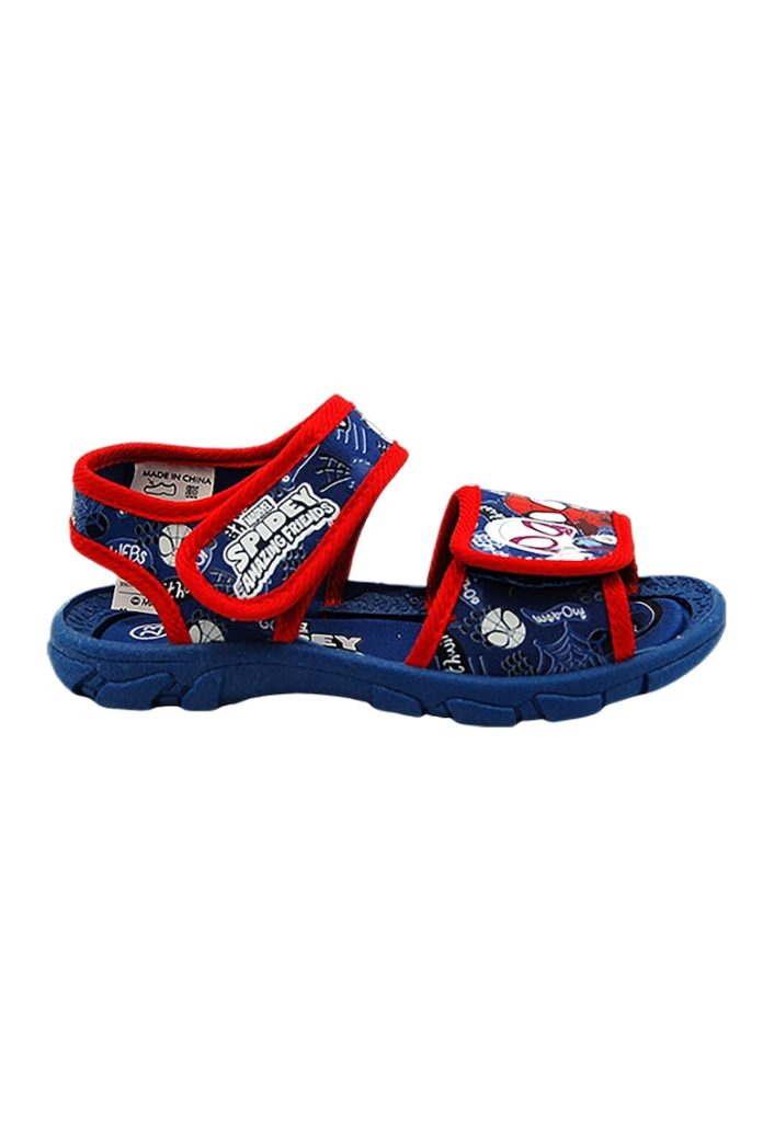 Sandale cu velcro si model Spiderman-FETE-INCALTAMINTE/Sandale