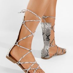 Sandale gladiator Judia animal print-Sandale Gladiator / Romane-Sandale Gladiator / Romane