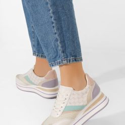 Sneakers cu platforma Cameda multicolori-Sneakers cu platforma-Sneakers cu platforma