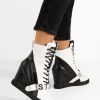 Sneakers cu platforma Candy albe-Sneakers cu platforma-Noutăți