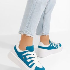 Sneakers cu platformă Cassatia albastri-Sneakers cu platforma-Noutăți