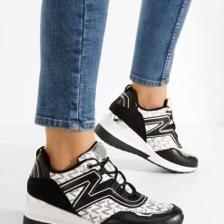 Sneakers cu platforma Isla negri-Sneakers cu platforma-Sneakers cu platforma