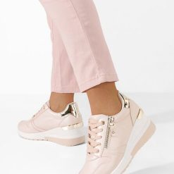 Sneakers cu platforma Palva roz-Sneakers cu platforma-Sneakers cu platforma