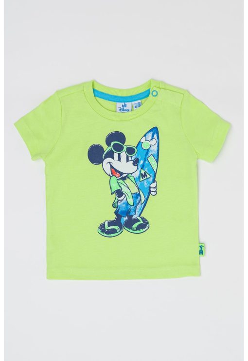 Tricou de bumbac cu Mickey Mouse-BAIETI-IMBRACAMINTE/Tricouri si maiouri