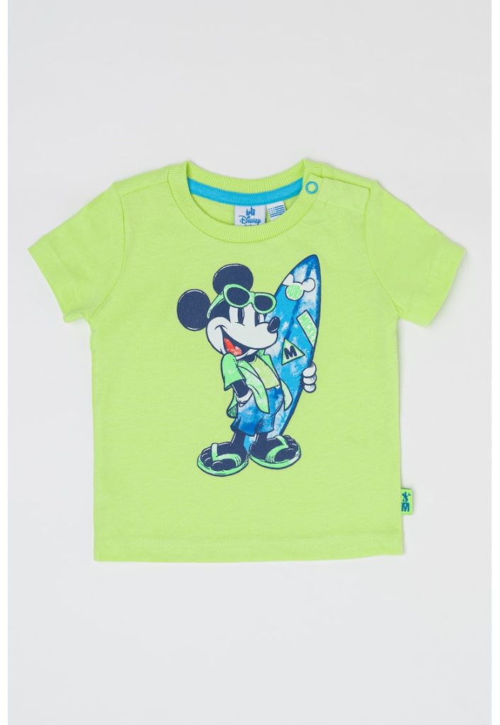 Tricou de bumbac cu Mickey Mouse-BAIETI-IMBRACAMINTE/Tricouri si maiouri