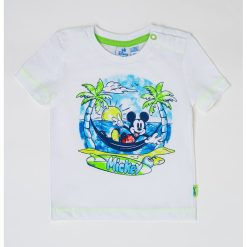 Tricou de bumbac cu Mickey Mouse-BAIETI-IMBRACAMINTE/Tricouri si maiouri