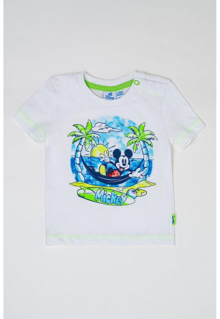 Tricou de bumbac cu Mickey Mouse-BAIETI-IMBRACAMINTE/Tricouri si maiouri