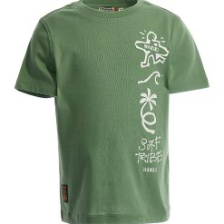 Tricou de bumbac cu decolteu la baza gatului si imprimeu grafic-BAIETI-IMBRACAMINTE/Tricouri si maiouri