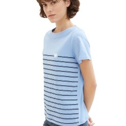 Tricou regular fit cu model in dungi-FEMEI-IMBRACAMINTE/Tricouri si maiouri