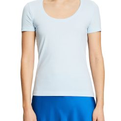 Tricou slim fit cu decolteu rotund-FEMEI-IMBRACAMINTE/Tricouri si maiouri