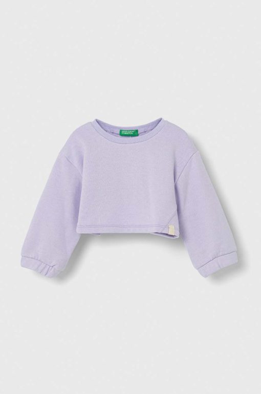 United Colors of Benetton bluza copii culoarea violet