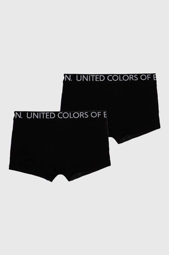 United Colors of Benetton boxeri copii 2-pack culoarea negru-Îmbrăcăminte