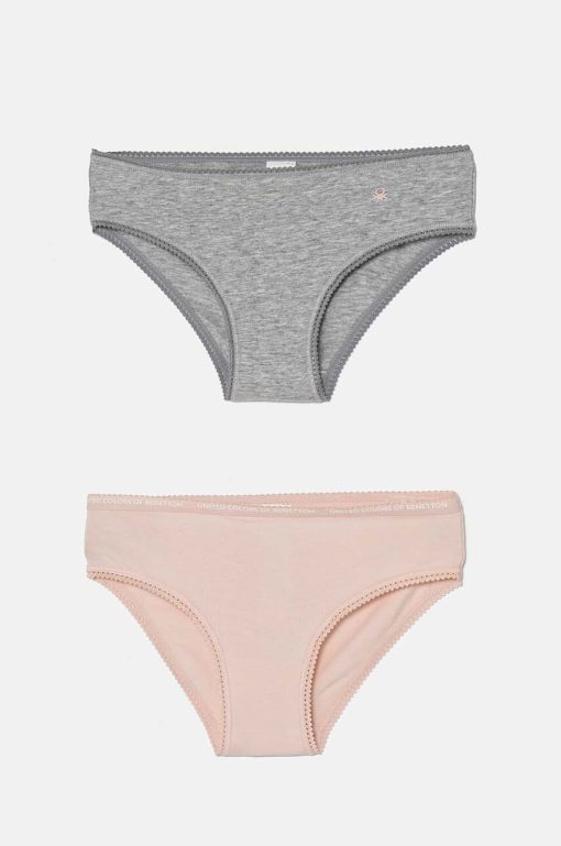 United Colors of Benetton chiloti copii 2-pack culoarea gri