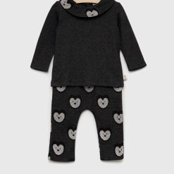 United Colors of Benetton compleu bebe culoarea gri-Îmbrăcăminte