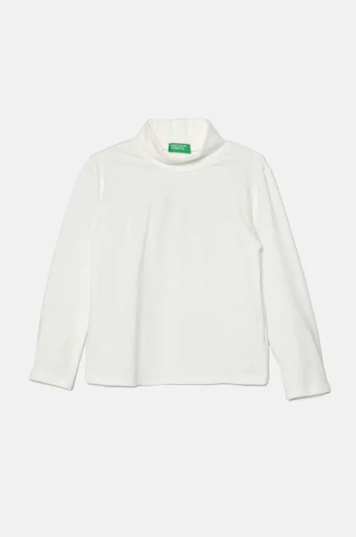 United Colors of Benetton longsleeve copii culoarea alb