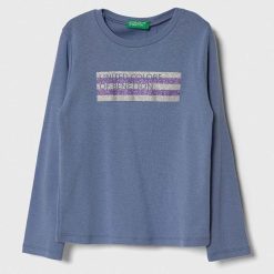 United Colors of Benetton longsleeve din bumbac pentru copii-Îmbrăcăminte