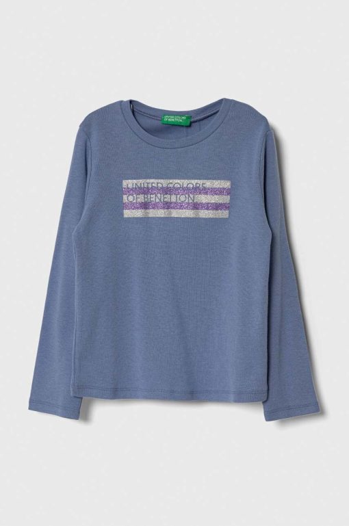 United Colors of Benetton longsleeve din bumbac pentru copii-Îmbrăcăminte