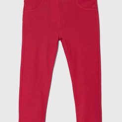 United Colors of Benetton pantaloni copii culoarea roz