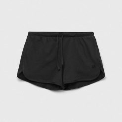 United Colors of Benetton pantaloni scurți din bumbac pentru copii culoarea negru