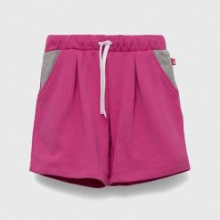 United Colors of Benetton pantaloni scurți din bumbac pentru copii culoarea violet